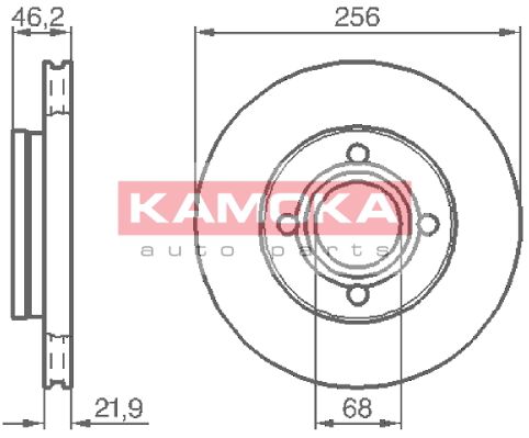 KAMOKA Тормозной диск 103386