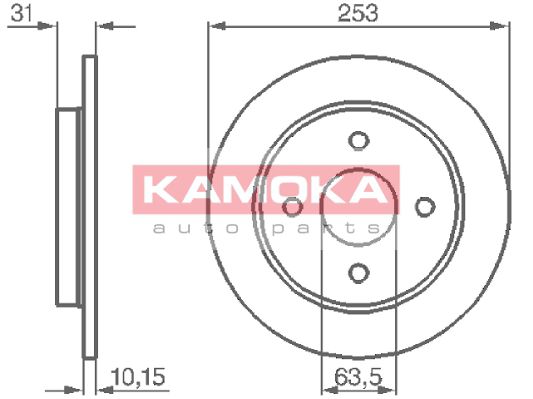 KAMOKA Тормозной диск 103562