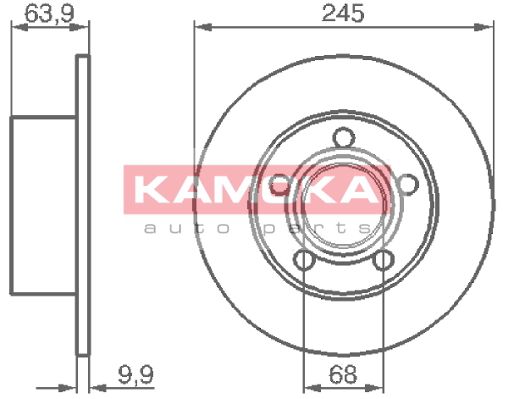 KAMOKA Тормозной диск 103642