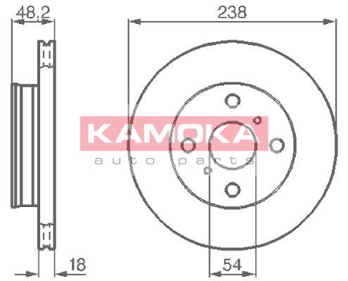 KAMOKA Тормозной диск 103826