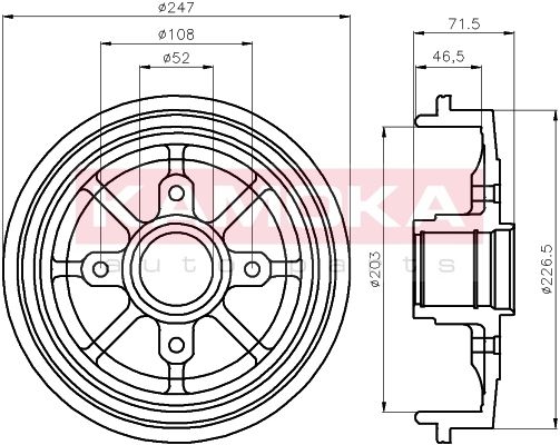 KAMOKA Piduritrummel 104053