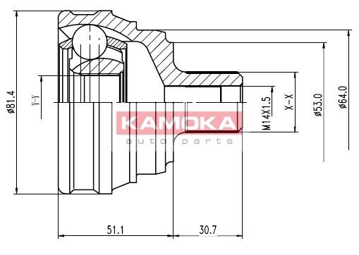 KAMOKA Liigendlaager, veovõll 6206