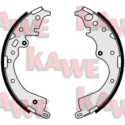 KAWE Комплект тормозных колодок 01035