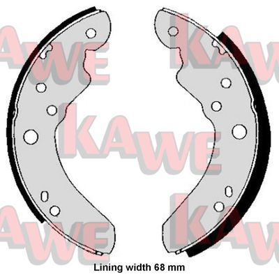 KAWE Комплект тормозных колодок 01200