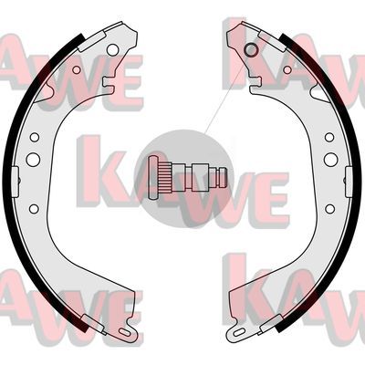 KAWE Комплект тормозных колодок 05280