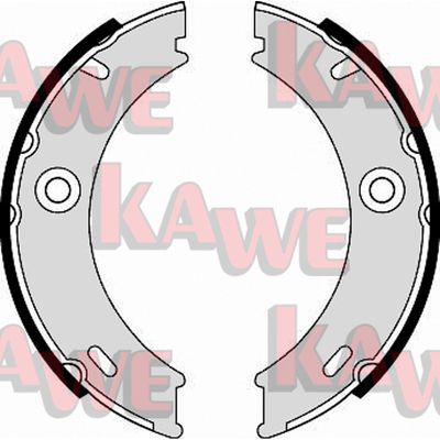 KAWE Комплект тормозных колодок, стояночная тормозная с 07970