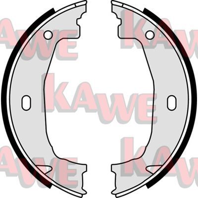 KAWE Комплект тормозных колодок, стояночная тормозная с 08100