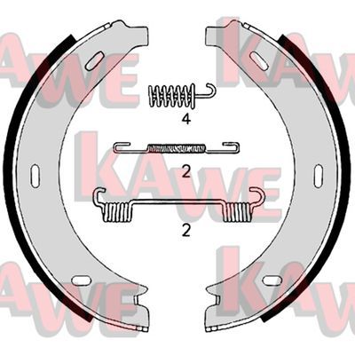 KAWE Piduriklotside komplekt,seisupidur 08740