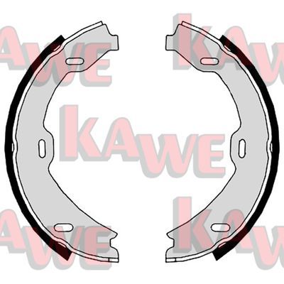 KAWE Комплект тормозных колодок, стояночная тормозная с 08879