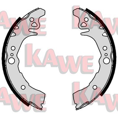 KAWE Комплект тормозных колодок 09160