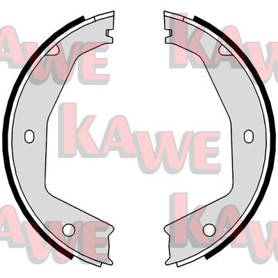 KAWE Комплект тормозных колодок, стояночная тормозная с 09670