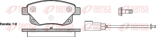 KAWE Комплект тормозных колодок, дисковый тормоз 1252 02