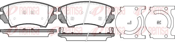 KAWE Комплект тормозных колодок, дисковый тормоз 1375 12