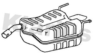 KLARIUS Глушитель выхлопных газов конечный 210804