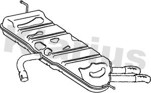 KLARIUS Глушитель выхлопных газов конечный 220972
