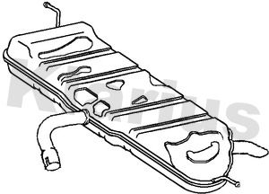 KLARIUS Глушитель выхлопных газов конечный 221067