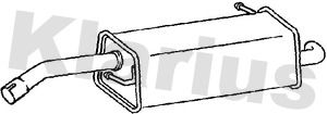 KLARIUS Глушитель выхлопных газов конечный 221115