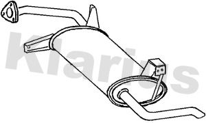 KLARIUS Глушитель выхлопных газов конечный 230867