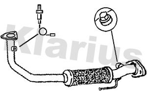 KLARIUS Труба выхлопного газа 301145