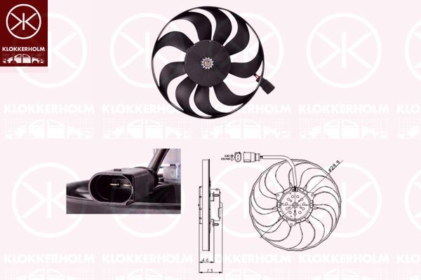 KLOKKERHOLM Ventilaator,mootorijahutus 95452601