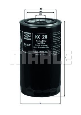 KNECHT Kütusefilter KC 28