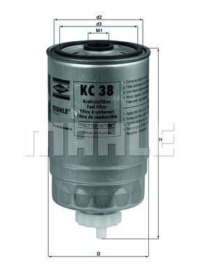 KNECHT Kütusefilter KC 38