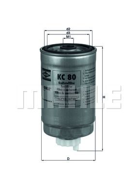KNECHT Топливный фильтр KC 80
