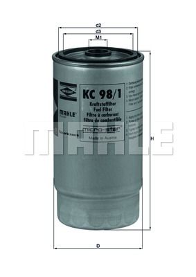 KNECHT Kütusefilter KC 98/1