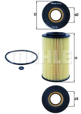 KNECHT Õlifilter OX 773D