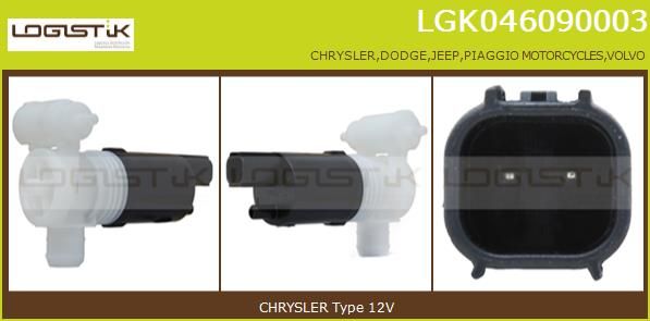 LGK Klaasipesuvee pump,klaasipuhastus LGK046090003