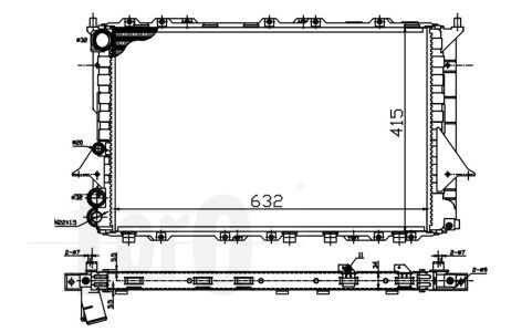 LORO Radiaator,mootorijahutus 003-017-0004