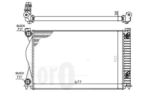 LORO Radiaator,mootorijahutus 003-017-0021-B