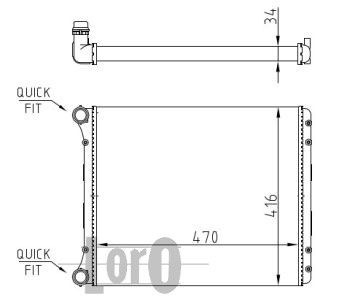 LORO Radiaator,mootorijahutus 003-017-0038