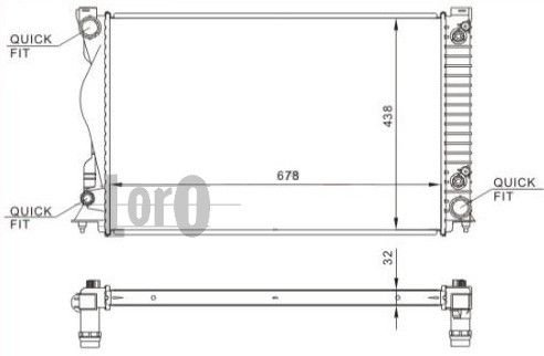 LORO Radiaator,mootorijahutus 003-017-0044