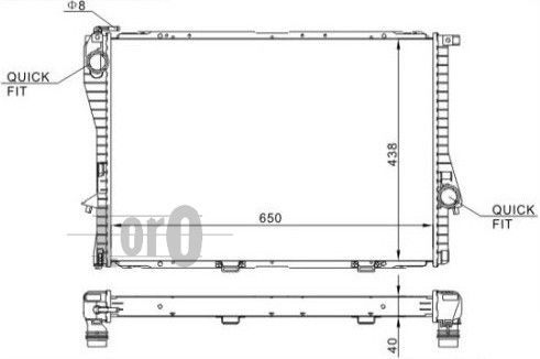 LORO Radiaator,mootorijahutus 004-017-0007