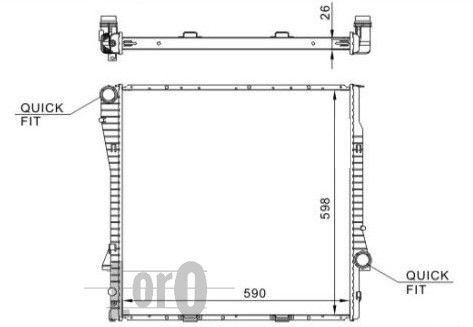 LORO Radiaator,mootorijahutus 004-017-0009