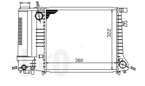 LORO Radiaator,mootorijahutus 004-017-0010