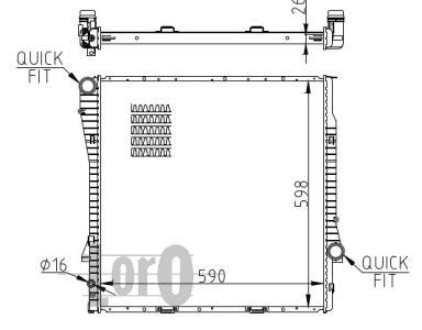 LORO Radiaator,mootorijahutus 004-017-0025-B