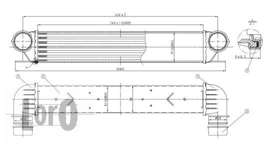 LORO Kompressoriõhu radiaator 004-018-0005