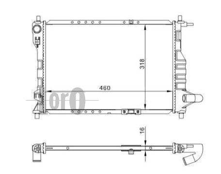 LORO Radiaator,mootorijahutus 007-017-0006