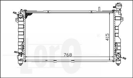 LORO Radiaator,mootorijahutus 008-017-0004