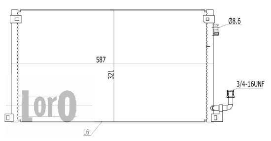 LORO Конденсатор, кондиционер 009-016-0023