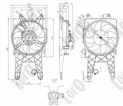 LORO Ventilaator,mootorijahutus 016-014-0001