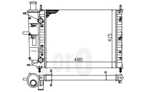 LORO Radiaator,mootorijahutus 016-017-0029