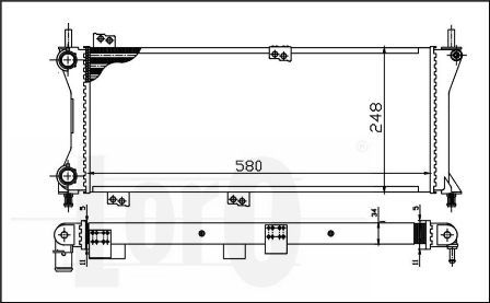 LORO Radiaator,mootorijahutus 016-017-0045