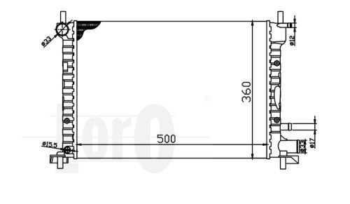 LORO Radiaator,mootorijahutus 017-017-0001