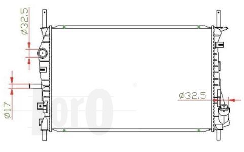 LORO Radiaator,mootorijahutus 017-017-0038