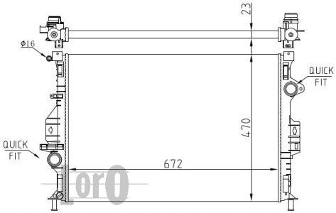 LORO Radiaator,mootorijahutus 017-017-0050