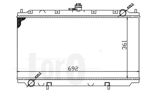 LORO Radiaator,mootorijahutus 033-017-0004