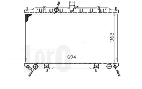 LORO Radiaator,mootorijahutus 035-017-0007